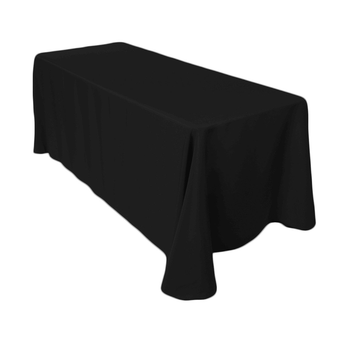 8 ft Polyester Black Table Drape